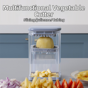 Multifunctional French Fry Cutter & Vegetable Dicer – Manual Kitchen Slicer for Potatoes, Cucumbers, Carrots, Tomatoes and Apples